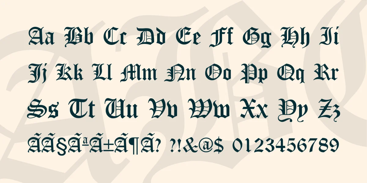 Canterbury Font preview 4