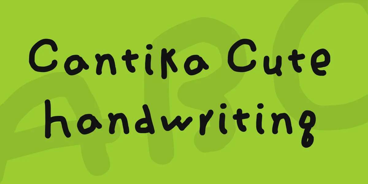 Cantika Cute Handwriting Font preview 3