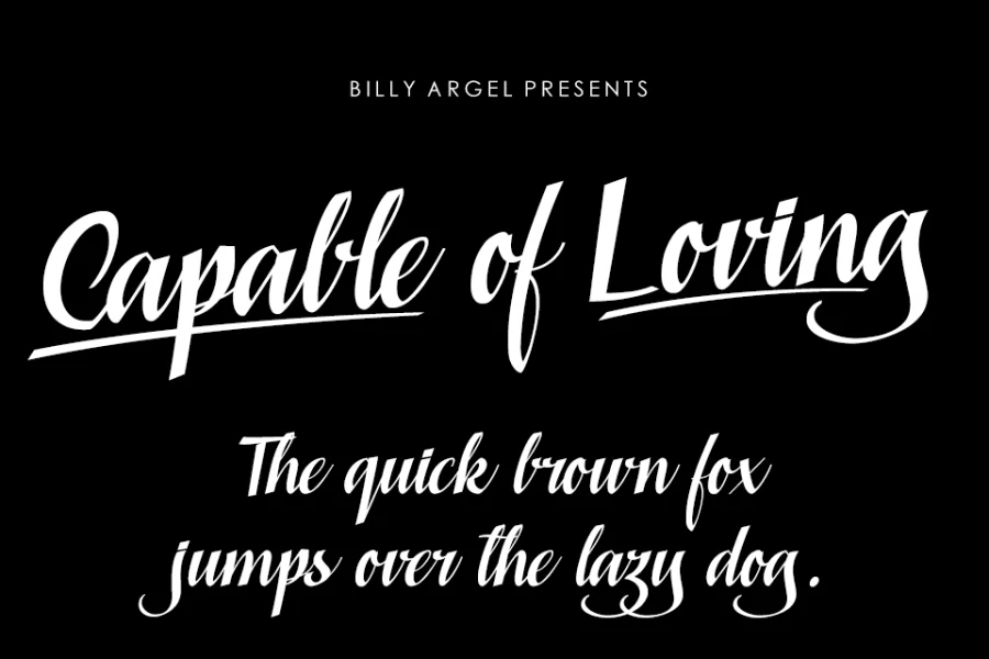 Capable of Loving Personal Use Font preview 2