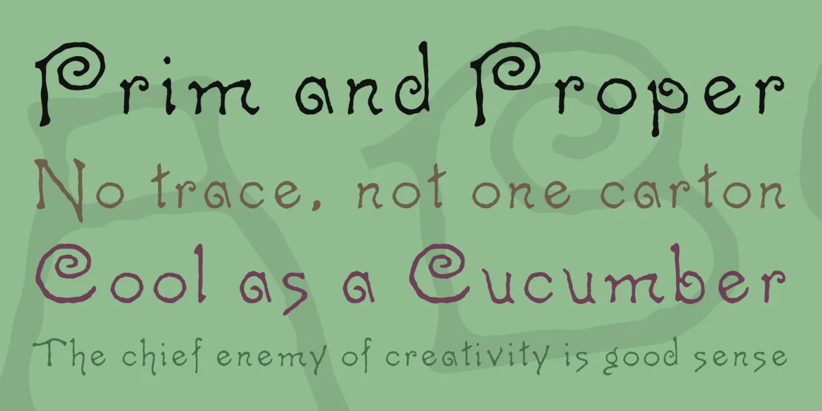 Caprice Font preview 2