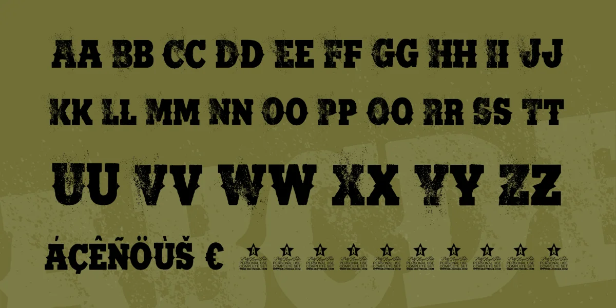 CAPTAIN BARBER PERSONAL USE Font preview 3