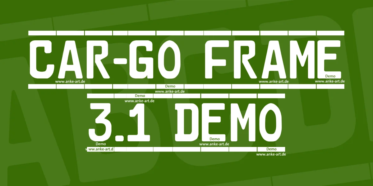 Car-Go Frame 3.1 Demo Font