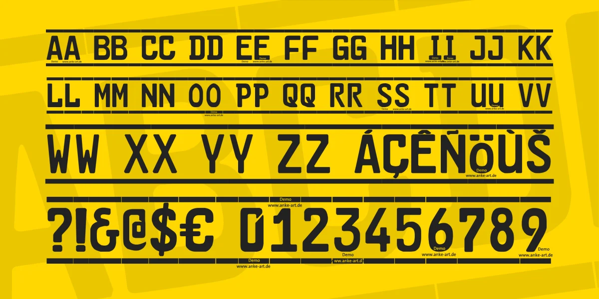 Car-Go Frame 3.1 Demo Font preview 2