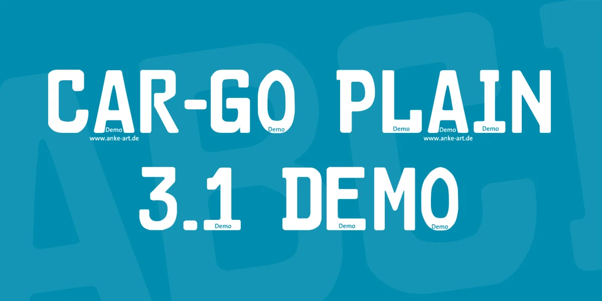 Car-Go Plain 3.1 Demo Font
