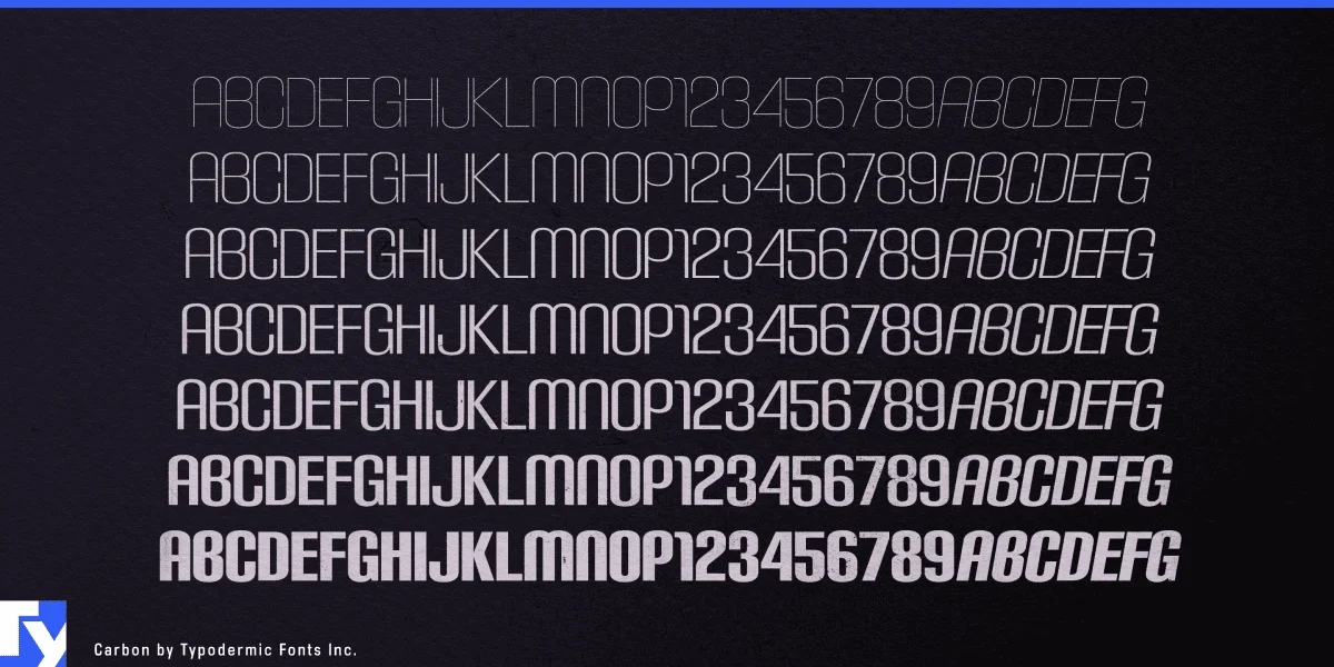 Carbon Font Family preview 2