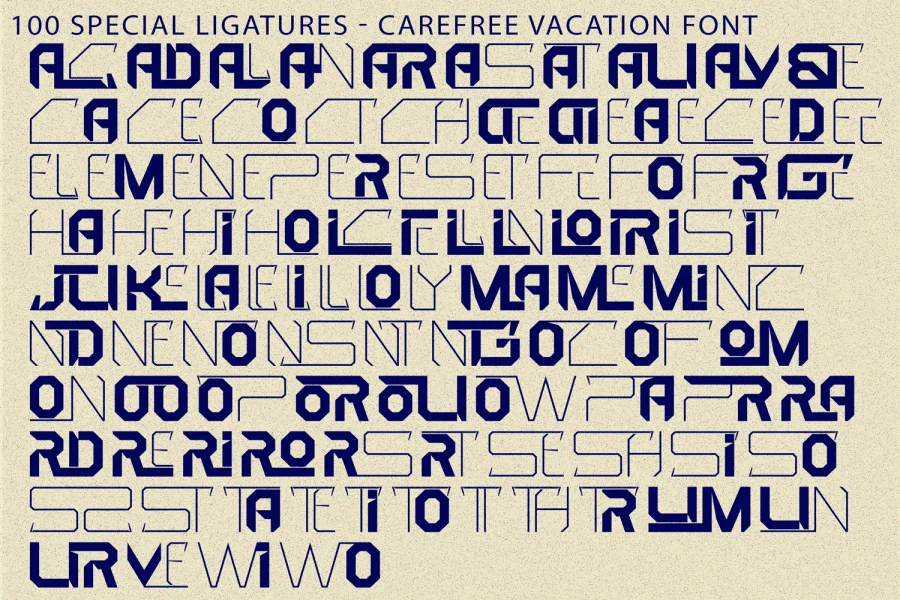 Carefree Vacation Demo Font preview 8