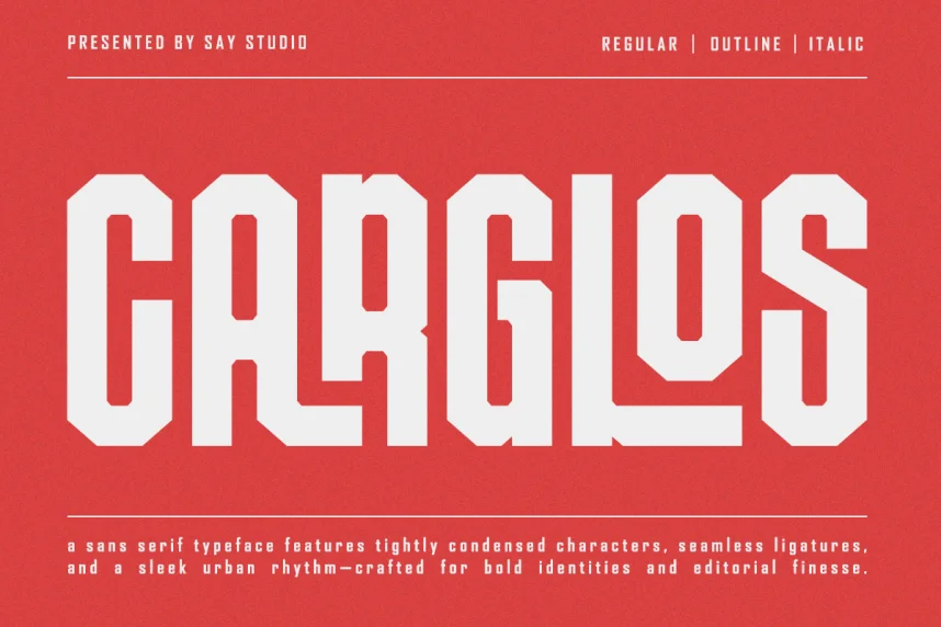 Carglos Font preview 2