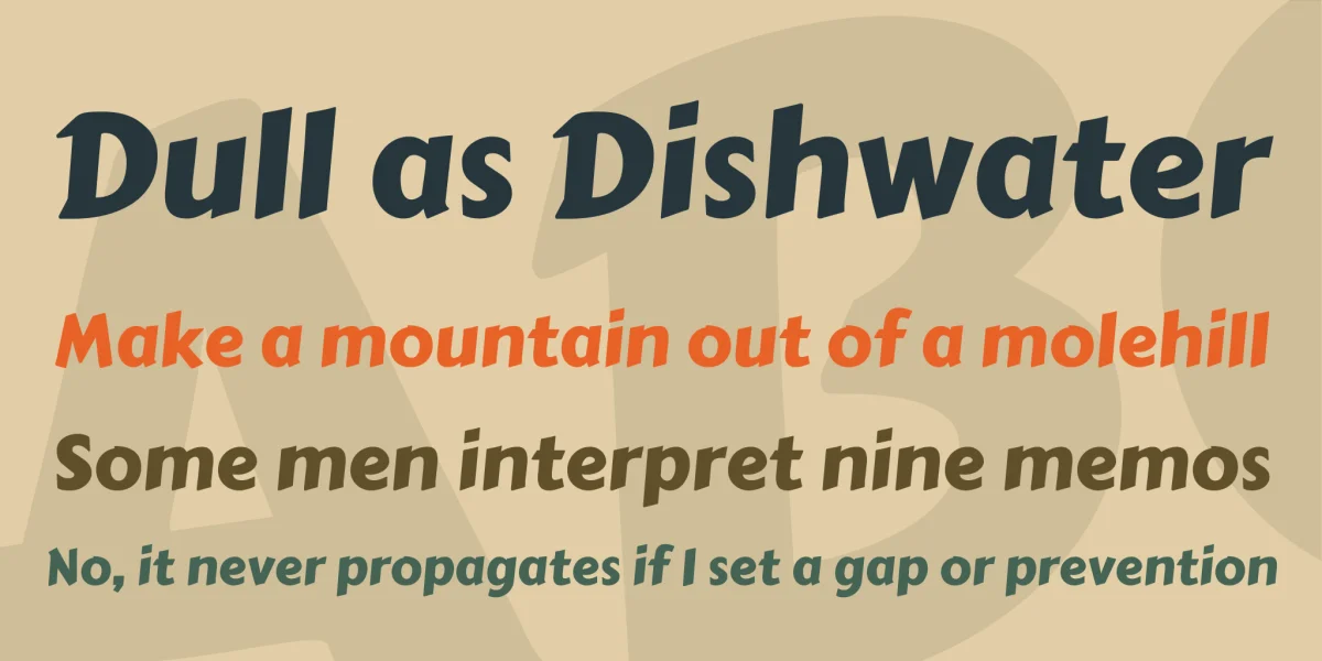 Carter One Font preview 2