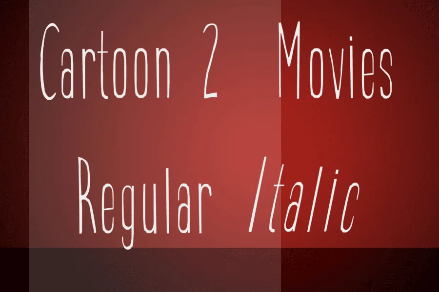 Cartoon 2 Movies Font Family preview 2