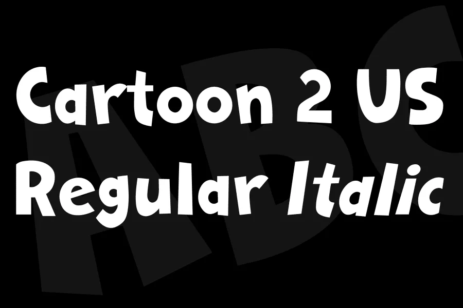 Cartoon 2 US Font Family preview 3