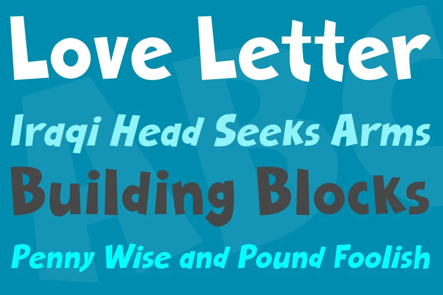 Cartoon 2 US Font Family preview 4