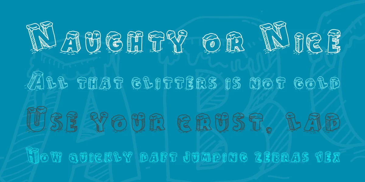 Cartoon Blocks Christmas Font Family preview 3