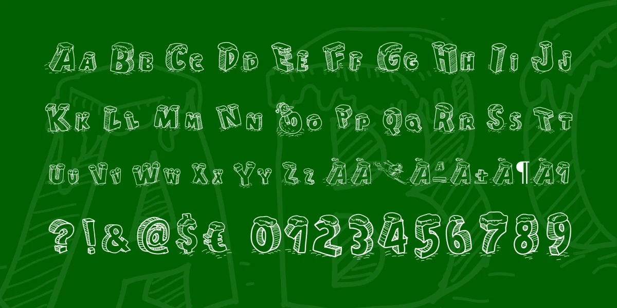 Cartoon Blocks Christmas Font Family preview 4