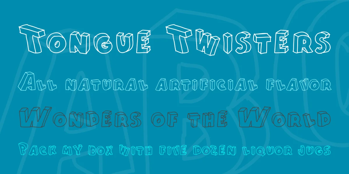 Cartoon Blocks Font preview 2