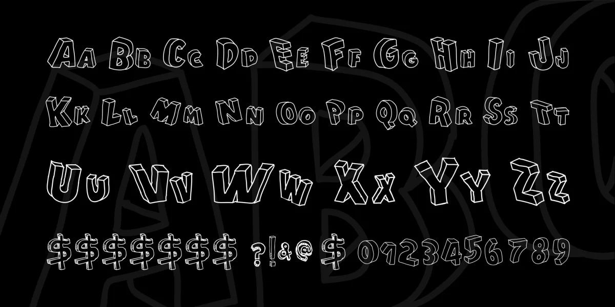 Cartoon Blocks Font preview 3
