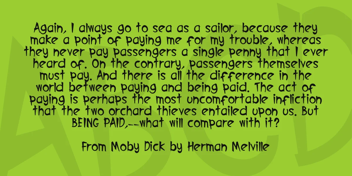 CARTOON Font preview 3