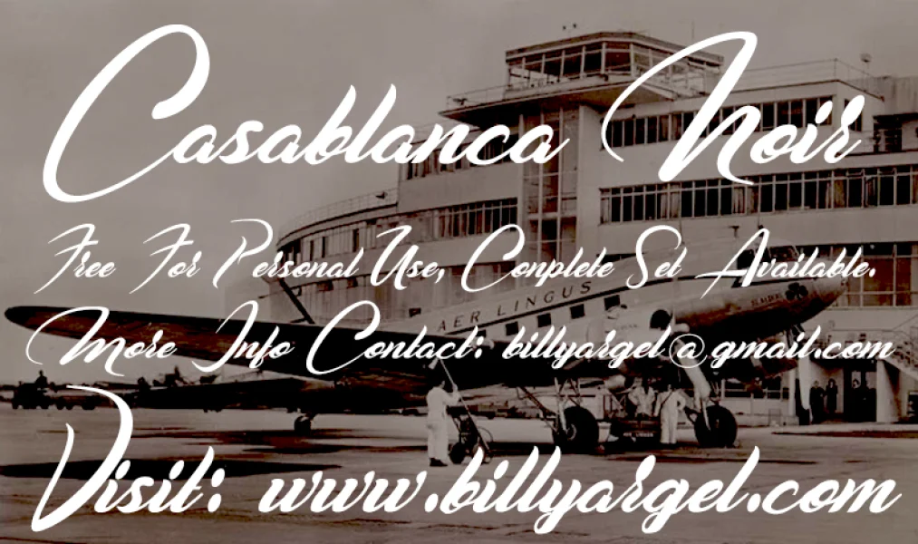 Casablanca Noir Personal Use Font