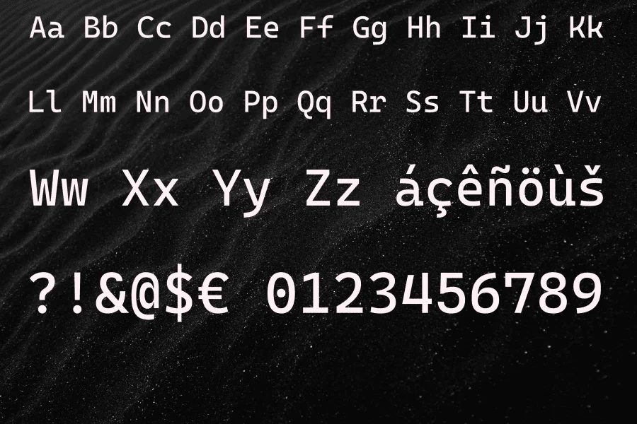 Cascadia Font Family preview 4