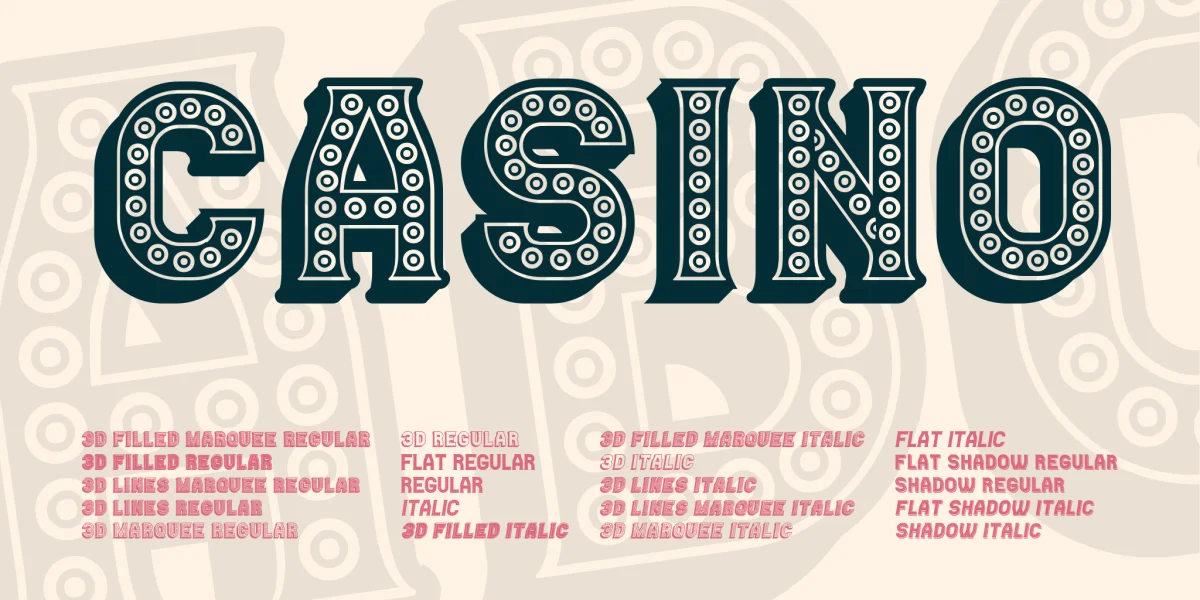 Casino Font Family