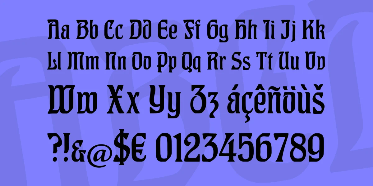 CAT Hohenzollern Font preview 3