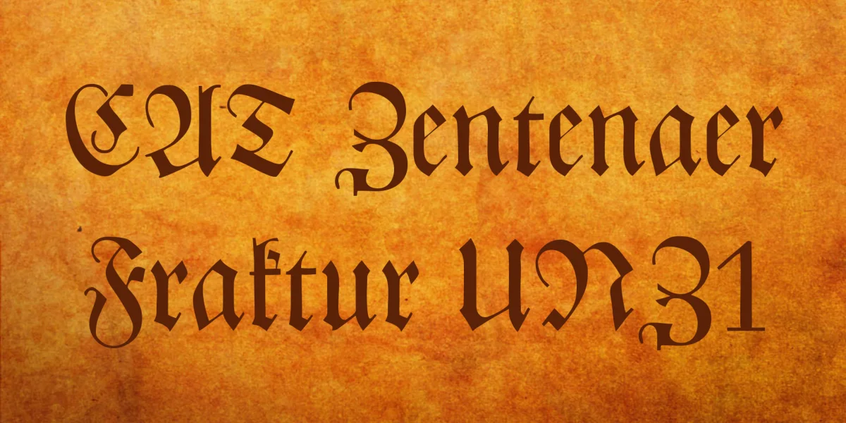 CAT Zentenaer Fraktur UNZ1 Font