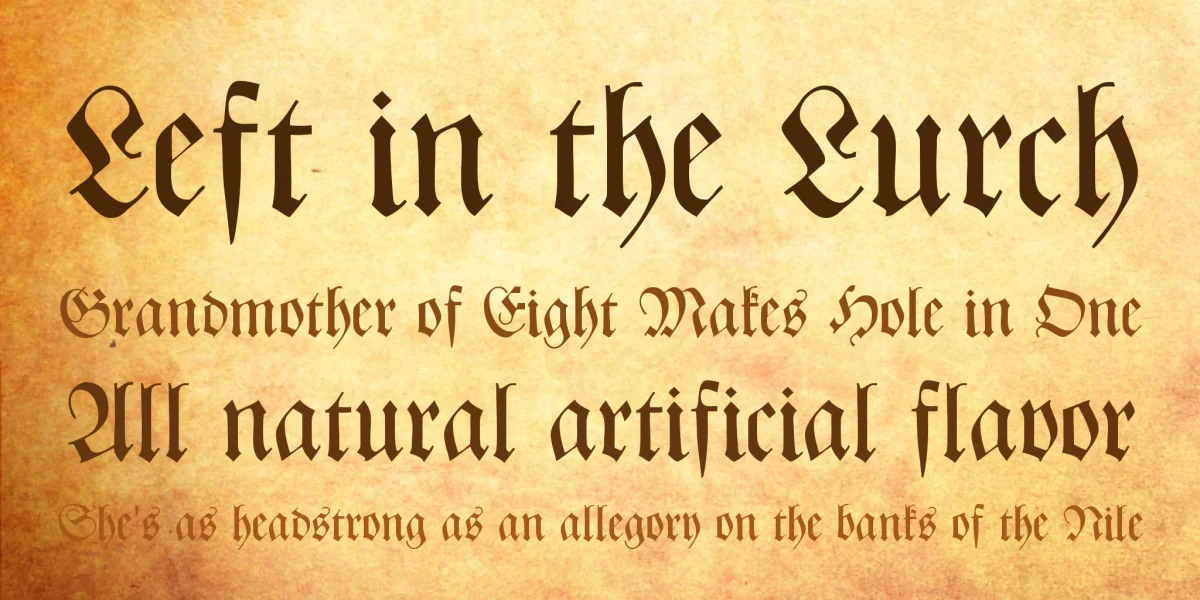 CAT Zentenaer Fraktur UNZ1 Font preview 2