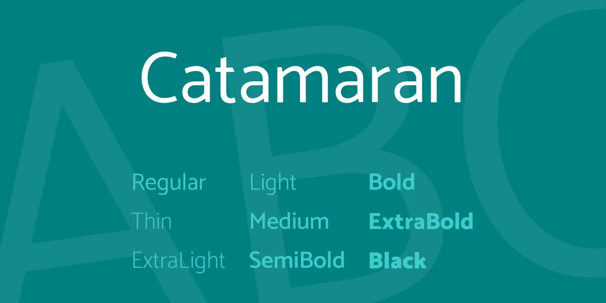 Catamaran Font Family