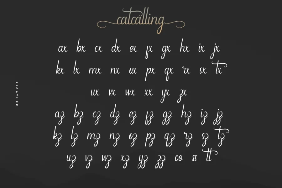 Catcalling Demo Font preview 7