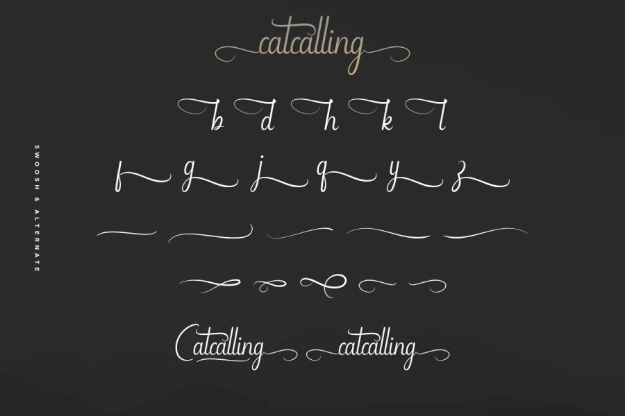 Catcalling Demo Font preview 9