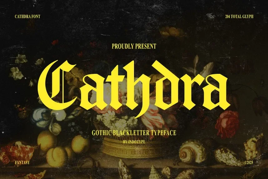 Cathdra – Gothic Blackletter Font preview 2