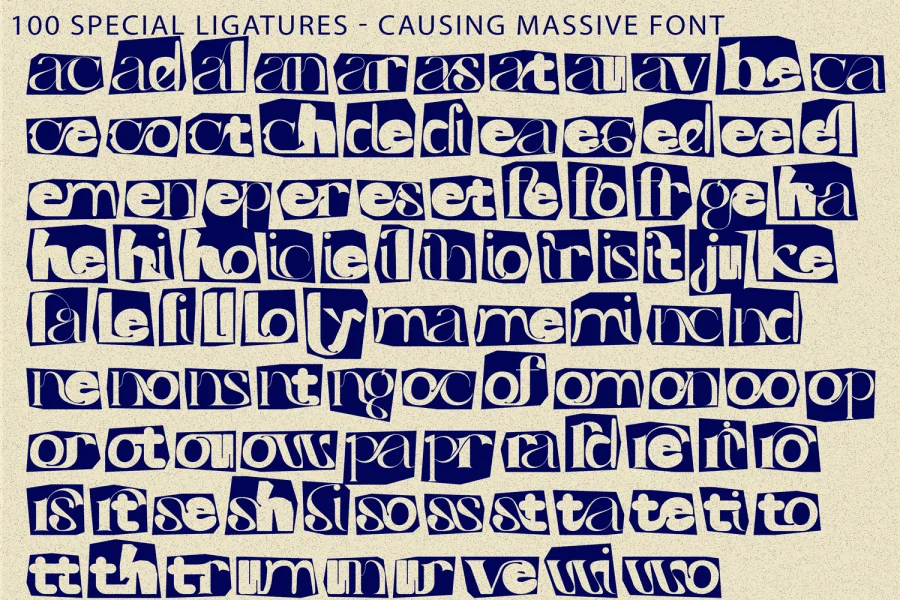 Causing Massive Demo Font preview 8