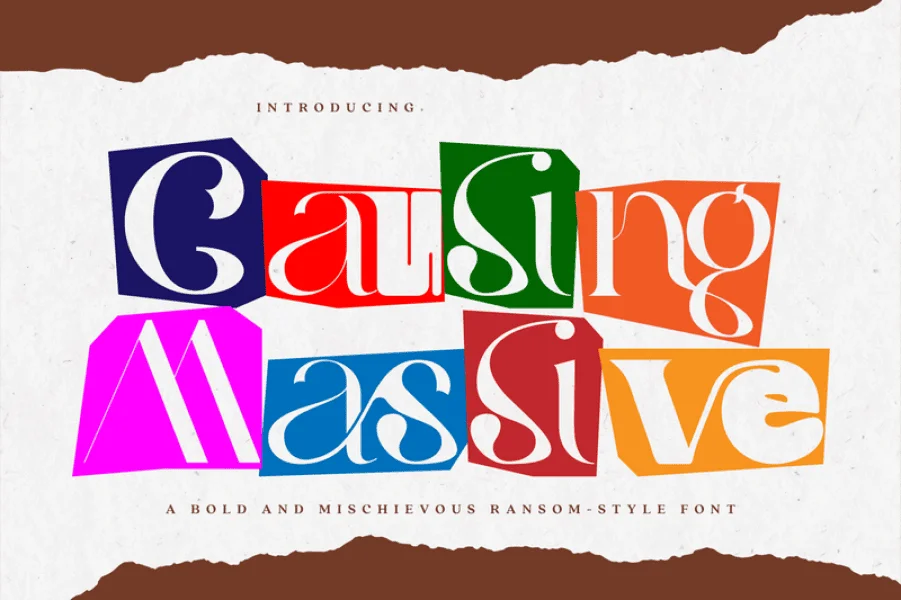 Causing Massive Demo Font preview 9