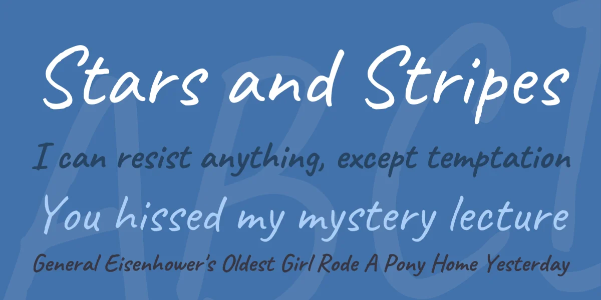 Caveat Font Family preview 2