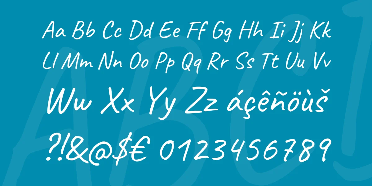 Caveat Font Family preview 4