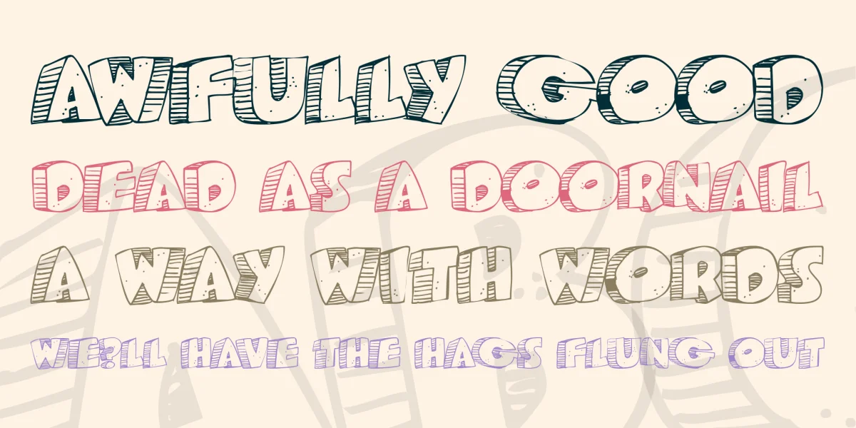 Caveman Font preview 3