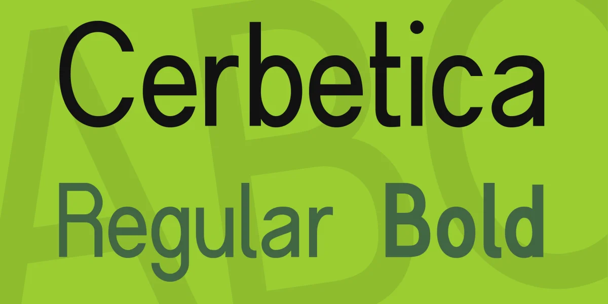 Cerbetica Font Family preview 2