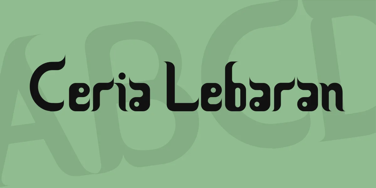 Ceria Lebaran Font preview 2