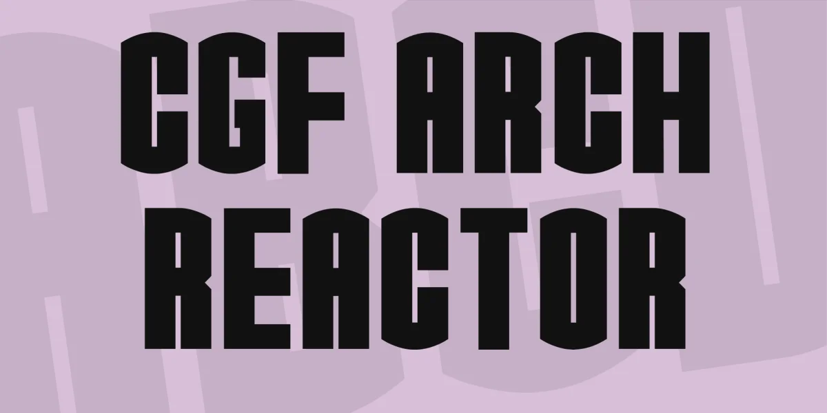CGF Arch Reactor Font