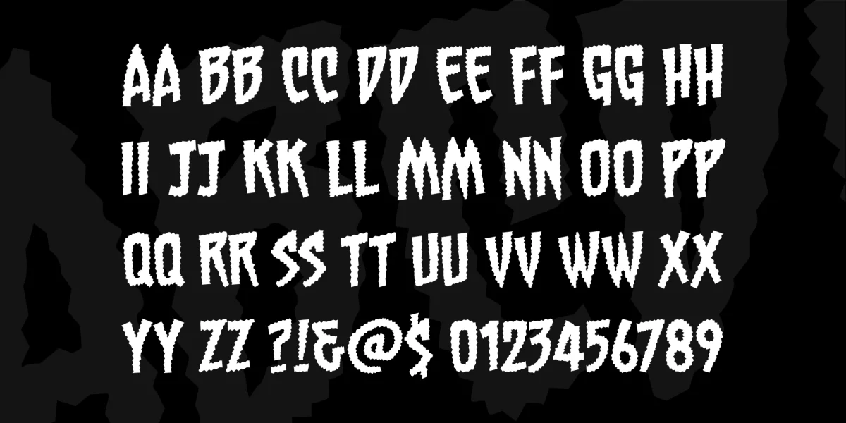 Chainsawz BB Font Family preview 3