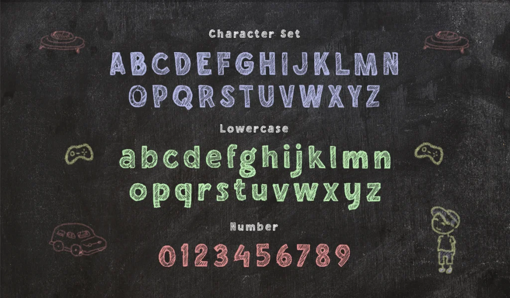 Chalkboy Font preview 7