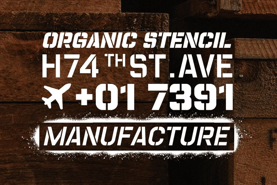 Champions Stencil Font Family preview 2