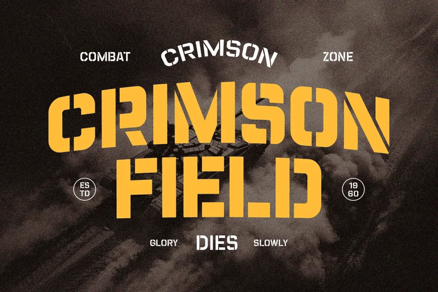 Champions Stencil Font Family preview 4