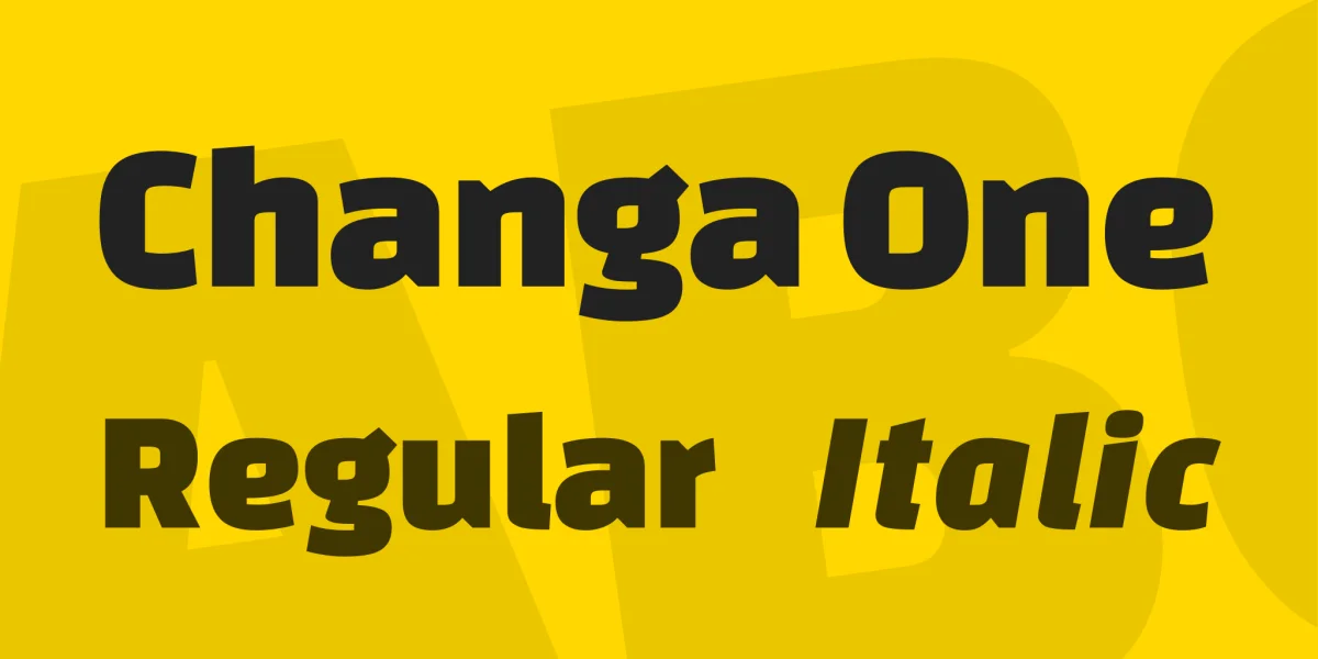 Changa One Font Family