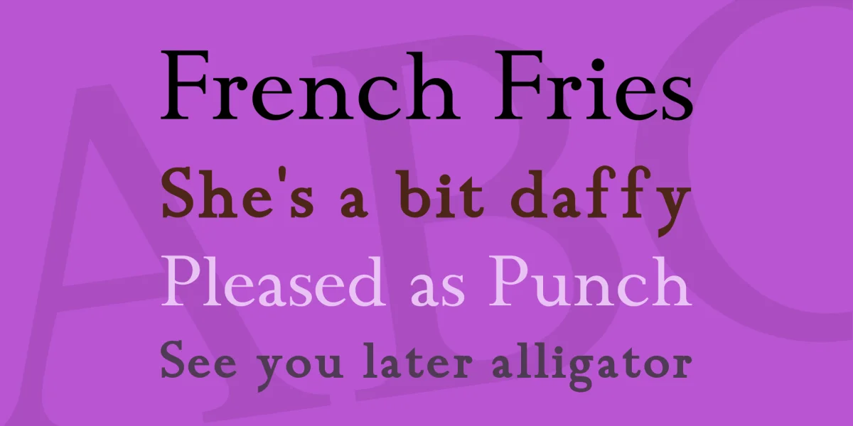 Chanticleer Roman NF Font Family preview 2