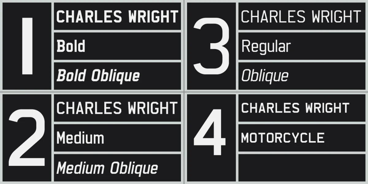 Charles Wright Font preview 5