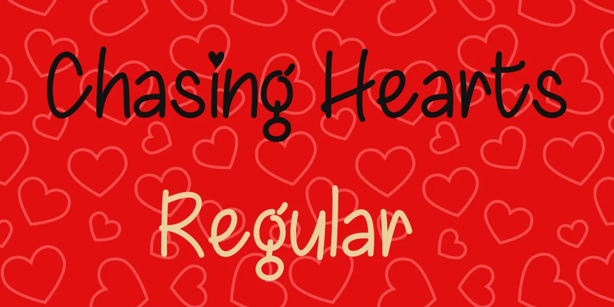 Chasing Hearts Font preview 2