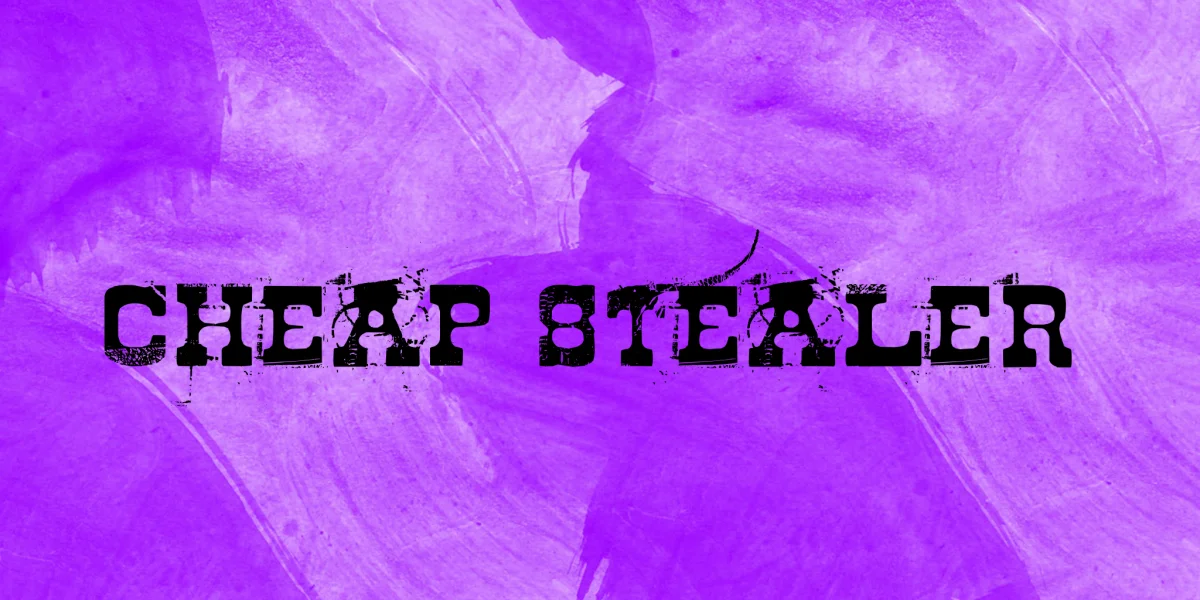 Cheap Stealer Font preview 2