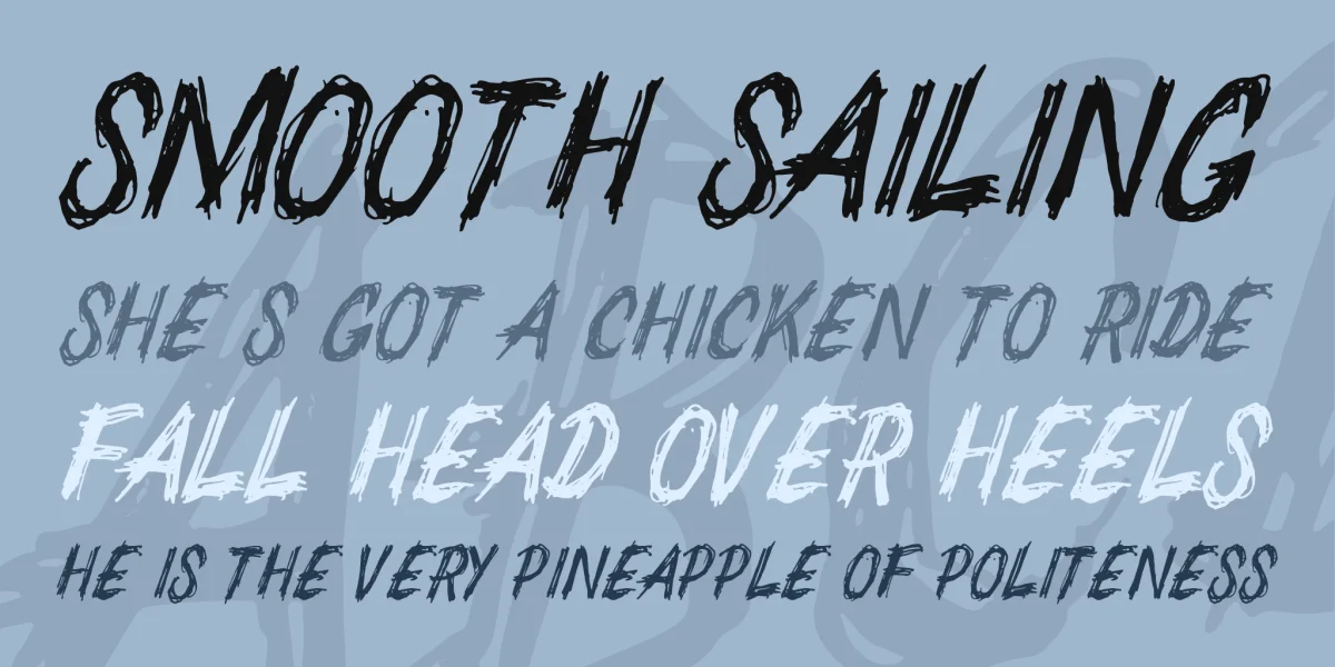 CHEDELPAREDON PERSONAL USE Font preview 2