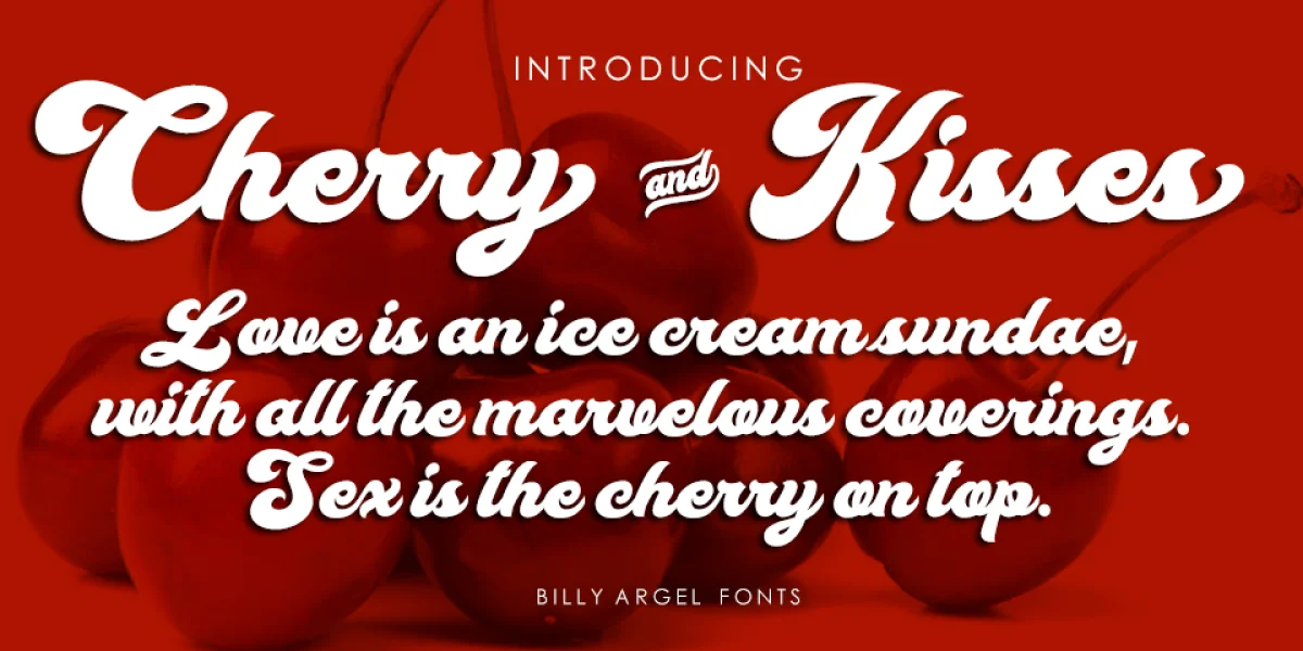 Cherry and Kisses Personal Use Font
