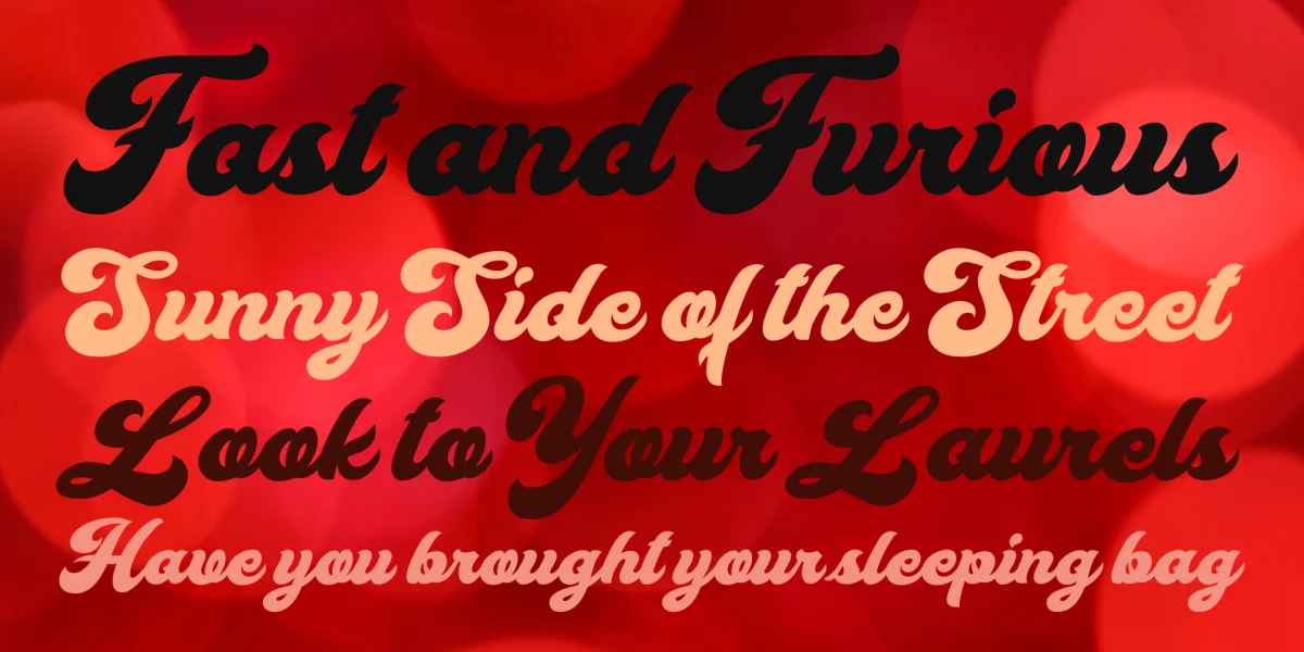 Cherry and Kisses Personal Use Font preview 2